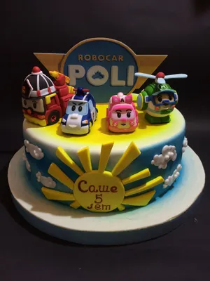 Торт Поли робокар | Торт на день рождения, Торт для папы, Торт для ребёнка