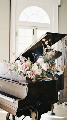 Идеи на тему «Рояль с цветами» (17) | рояль, пианино, свадьба