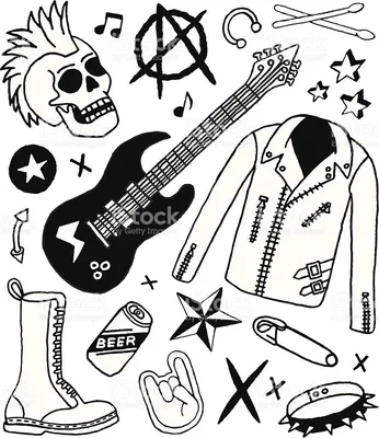 Картинки по запросу рок рисунок | Punk tattoo, Punk symbols, Punk  illustration