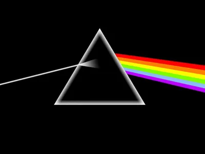 Обои на рабочий стол Обложка альбома рок группы Pink Floyd 'The Dark Side  of the Moon', обои для рабочего стола, скачать обои, обои бесплатно