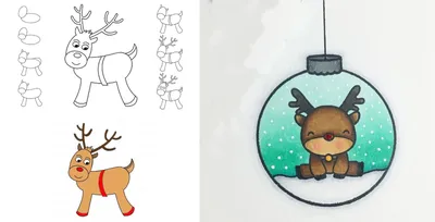 Новогодние рисунки для срисовки: 2024 идеи для красок, карандашей, маркеров  | Christmas characters, Christmas, Vector illustration