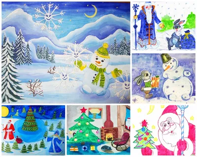 Магия праздника на холсте: живописные новогодние рисунки - 40 фото