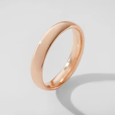 Кольцо обручальное \"Классик\", цвет розовое золото, размер 19 - купить с  доставкой по выгодным ценам в интернет-магазине OZON (883354107)