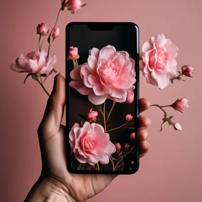 Розовые обои на телефон» — создано в Шедевруме