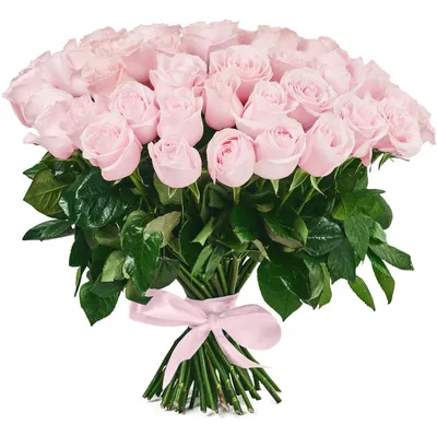 Букет 51 кустовая роза, нежно-розовая купить за 15 580 руб. с  круглосуточной доставкой по Москве | Мосцветторгком