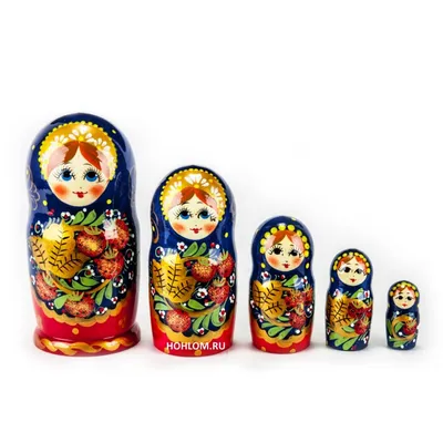 Купить Русская матрешка 5 кукол хохломские сувениры от производителя в  Семенове Нижнем Новгороде