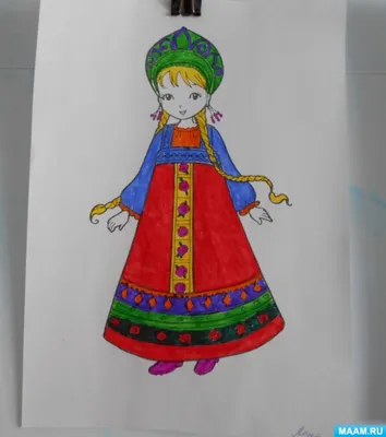 Купить Русский народный костюм \"Ульяна\" детский модель 4 в магазинах  \"Маскарадный Бум\"