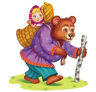 Сказка \"Маша и медведь\" - игры из фетра