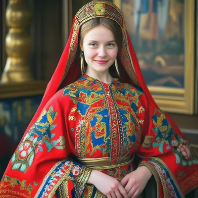 Русская народная одежда рисунок - 75 фото