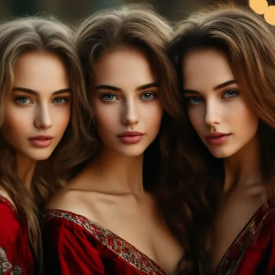 Самые красивые три русские женщины» — создано в Шедевруме