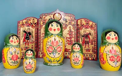 Матрешка Утка, русские народные игрушки, 5 в 1 купить в интернет магазине |  Брестская Матрешка