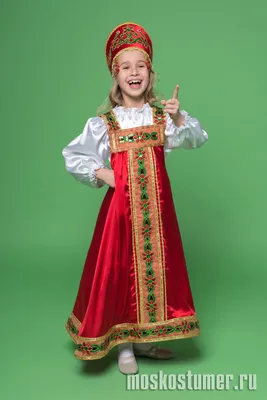 Русское народное платье с подъюбником для танца. Цвет красный.