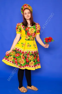 Русский костюм женский № 4 (сарафан, головной убор), фиолетовый |  «Аспект-Сити»