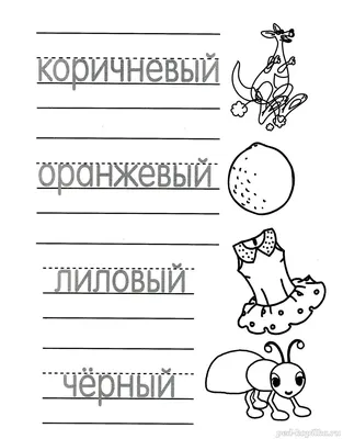 Русский язык для детей 6-8 лет в картинках. Прописи Обведи слова, а затем  напиши их самостоятельно.