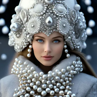 Кокошник русский народный женский с шапочкой и бантом «Анна» - Сударушка