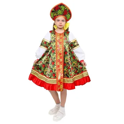 Раскраска Русский народный костюм 🖍. Раскрашиваем любимыми цветами  бесплатно и с улыбкой 👍