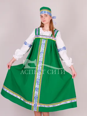 Русский народный костюм \"Настя\" (платье, кокошник) | «Аспект-Сити»