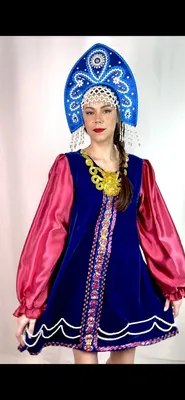 Русский народный костюм для девочки № 6 (сарафан, рубашка, головной убор) |  «Аспект-Сити»