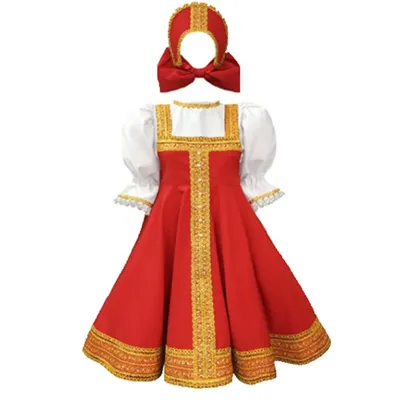 Традиционная национальная одежда, танцевальный костюм русской девушки,  красная народная фантазия, платье на Хэллоуин, детское сценическое  представление для детей | AliExpress