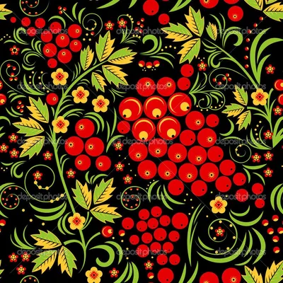 Самое красивое русское народное творчество | Фоновые узоры, Рисунки роз,  Стиль живописи