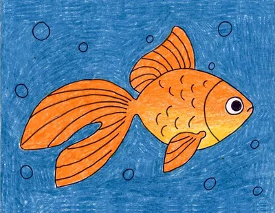 Рисунок рыбы для детей - 77 фото