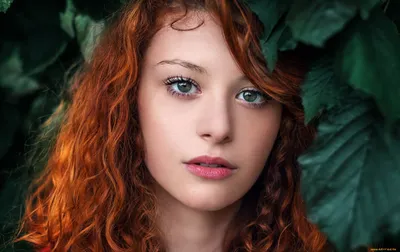 Рыжие волосы зелёные глаза - 70 фото