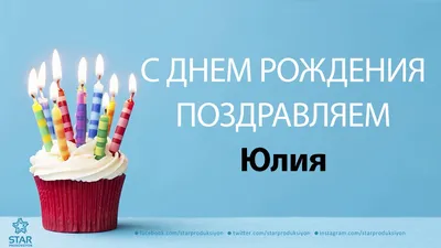 С днем рождения Юлия | Музыкальные Открытки Бесплатно
