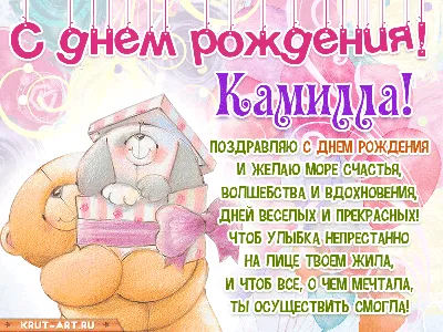 Бесплатная открытка с днем рождения Камилла (скачать бесплатно)