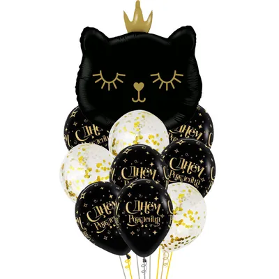 Букет С Днем Рождения Кошка в короне черная 10 шт в Самаре - купить по цене  2 575 руб. в интернет-магазине Веселая Затея
