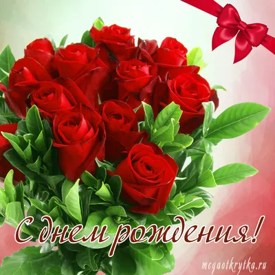 Открытки с днем рождения девушке розы красные - фото и картинки  abrakadabra.fun