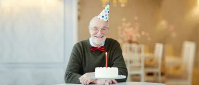 Открытка с днем рождения для пожилого мужчины (скачать бесплатно)