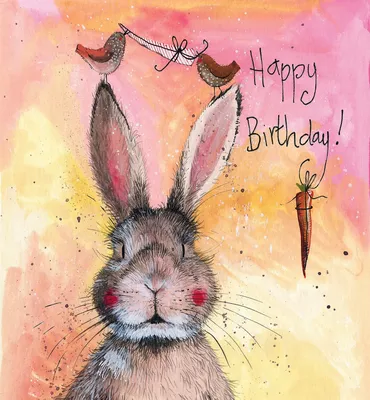 Заяц поздравляет с днем рождения - 60 фото