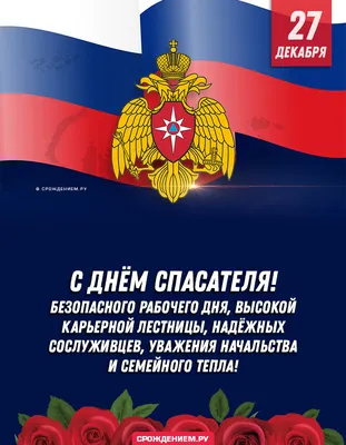 Поздравление с Днём спасателя Российской Федерации