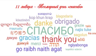 Праздничная, красивая, яркая открытка с международным днем \"Спасибо\" - С  любовью, Mine-Chips.ru