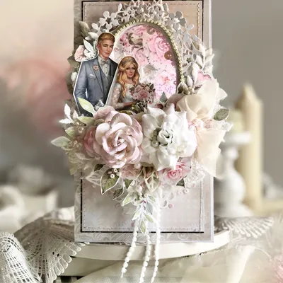 Цветы Открытка «С днем свадьбы» доставка Владивосток Цветочный король  доставка