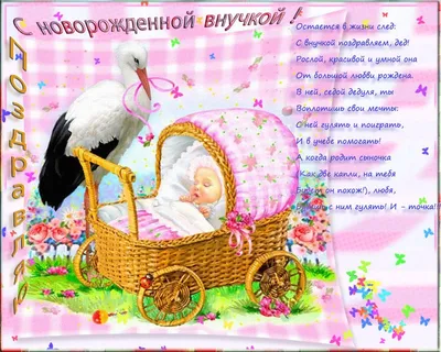 Открытка \"С Рождением Внучки!\" (168275) - Купить по цене от 12.20 руб. |  Интернет магазин SIMA-LAND.RU