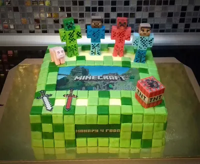 ⋗ Сахарная картинка Minecraft купить в Украине ➛ CakeShop.com.ua