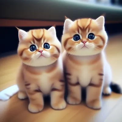 Самые милые котики в мире» — создано в Шедевруме