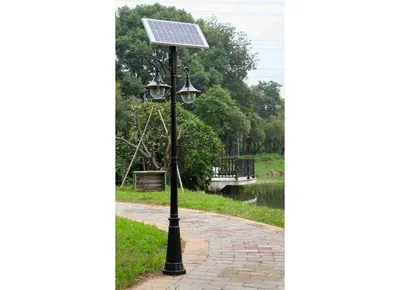 Садово-парковый светильник на солнечных батареях с опорой - купить недорого.