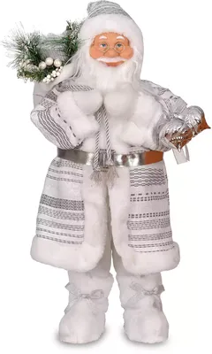 Новогодняя фигура Санта-Клаус 60 см в белом TM-90515B купить в Новосибирске  - интернет магазин Rich Family
