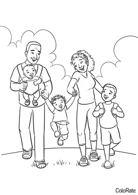 Счастливая семья с детьми и собакой Стоковое Фото - изображение  насчитывающей дети, женщина: 122034100