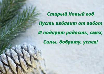 🌲🎅🎉Поздравляем со Старым Новым Годом ! Желаю в старый Новый год  Прекрасной жизни без хлопот,.. | ВКонтакте