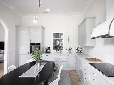 Серо-белая кухня: 50 фото примеров дизайна и интерьера