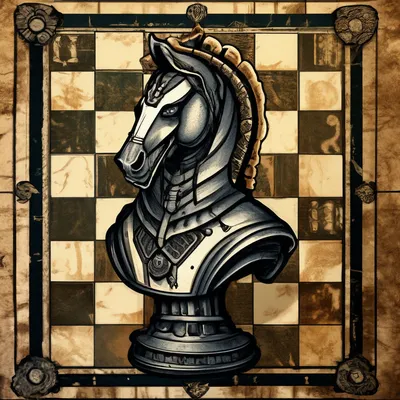 Шахматный конь рисунок - 62 фото