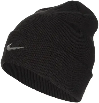 Шапка Nike Beanie Metal Swoosh черный цвет — купить за 3390 тг. со скидкой  50 % в интернет-магазине Спортмастер