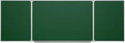 Доска школьная 100x300 см, 3-элементная, магнитно-меловая антибликовая,  алюминиевая рамка, полочка, зеленая (BoardSYS EcoBoard 20ТЭ-300М)