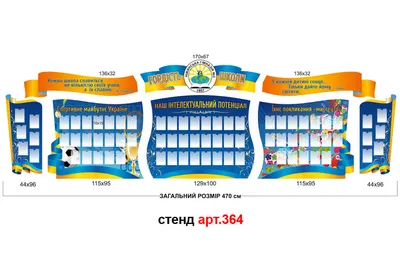 Стенд для начальной школы (150 см. х 132 см.) по цене от 2200 руб: купить в  РПК «Городская Типография»