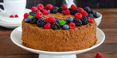 Шоколадный торт на день рождения - 56 photo