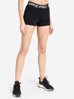 Шорты женские Nike Pro черный цвет — купить за 9740 тг. со скидкой 50 % в  интернет-магазине Спортмастер