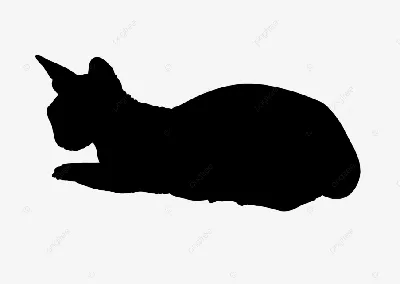 Кошка минимальный черный логотип силуэт кошки | Премиум векторы